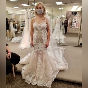 Ivory and Nude Wedding Dress